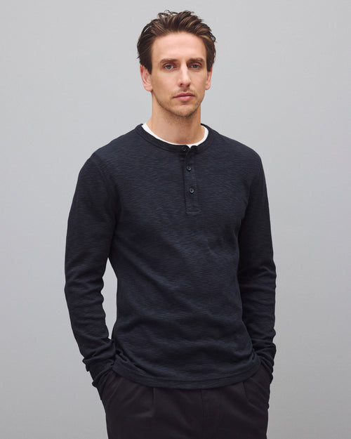 1X1 Slub Slim Henley H7