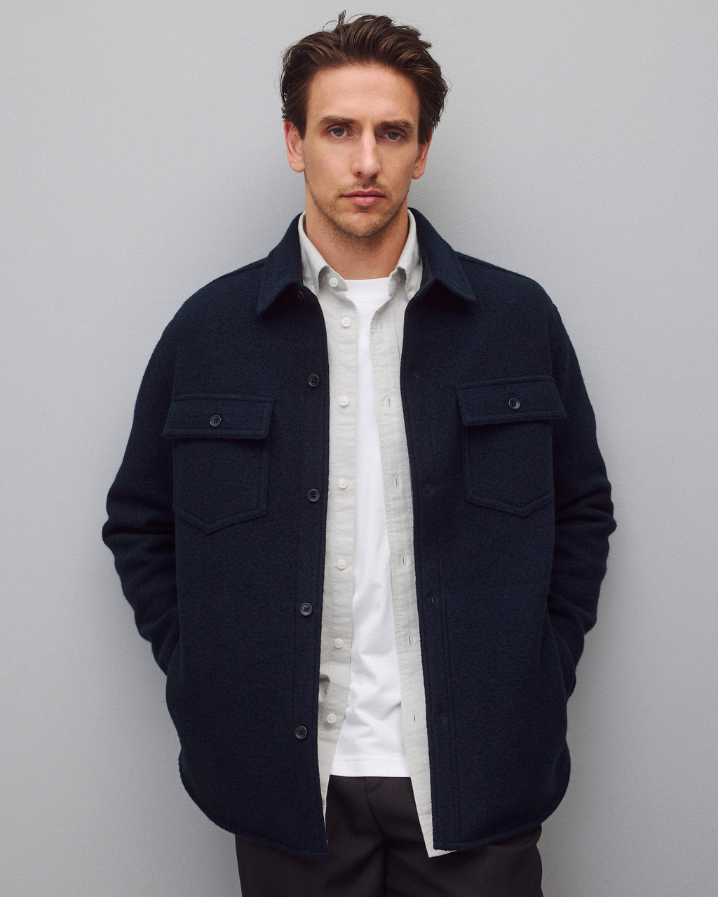 Boiled Wool Warden Overshirt D4
