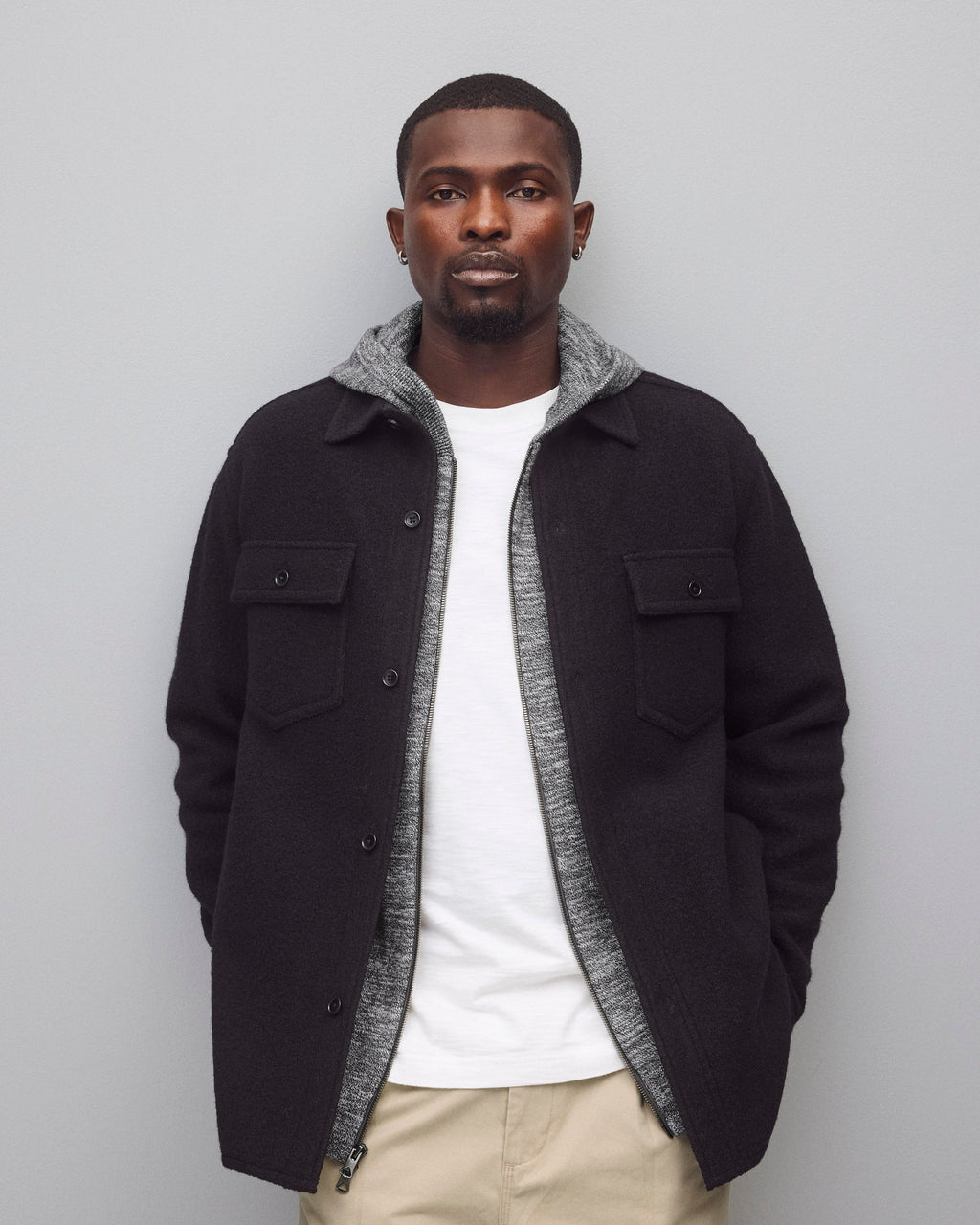 Boiled Wool Warden Overshirt X7