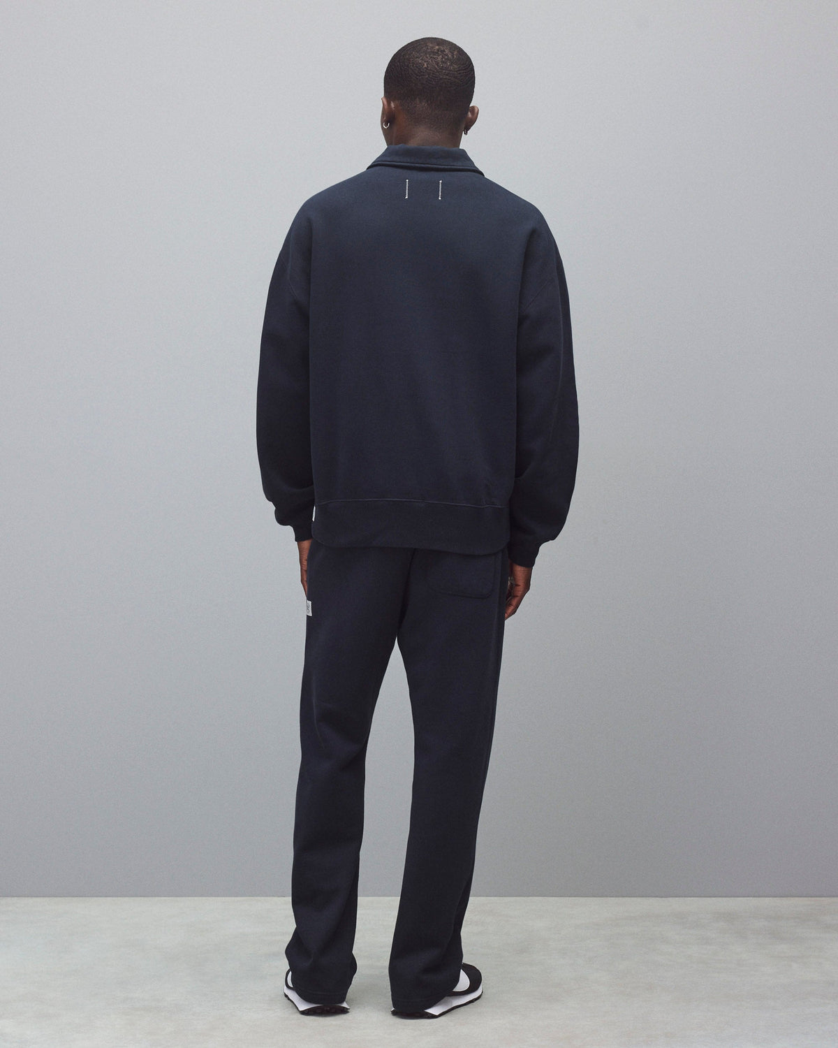 Brushed Fleece Relaxed Half Zip Sweatshirt M1